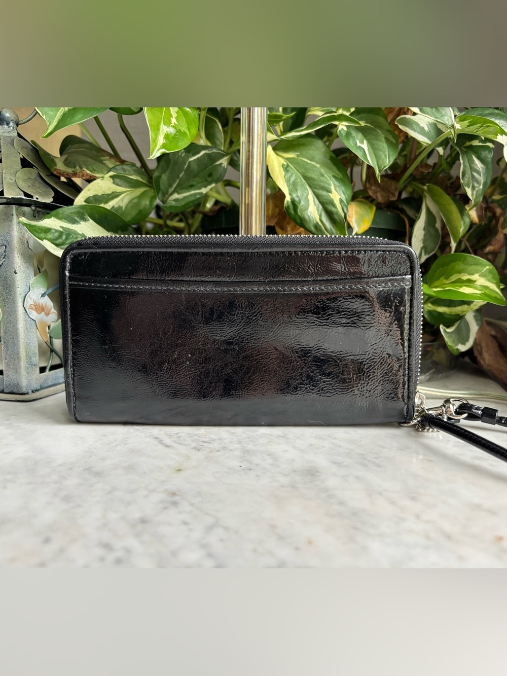 Coach Black Poppy Patent Leather Wristlet/Wallet - Picture 2 of 15